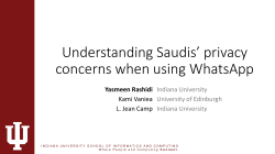 Understanding Saudis` privacy concerns when using WhatsApp