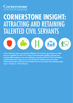 cornerstone insight: attracting and retaining talented civil servants