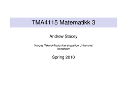 TMA4115 Matematikk 3
