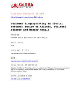 Sediment fingerprinting in fluvial systems