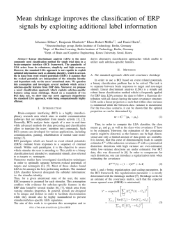 Mean shrinkage improves the classification of ERP signals by
