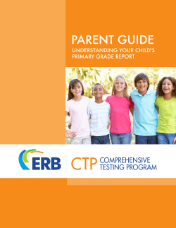 Parent Guide Primary Report