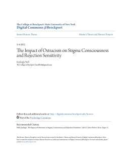 The Impact of Ostracism on Stigma Consciousness and Rejection