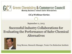 Alternatives Assessment - Green Chemistry and Commerce Council