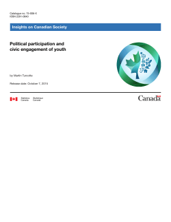 Political participation and civic engagement of youth
