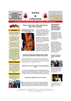 May 2012 - Timor Leste Embassy