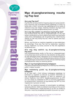 di-pangkaraniwang resulta ng Pap test