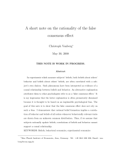 A short note on the rationality of the false consensus effect