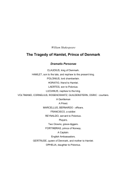 The Tragedy of Hamlet, Prince of Denmark