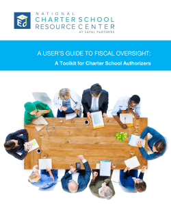 a user`s guide to fiscal oversight - National Charter School Resource