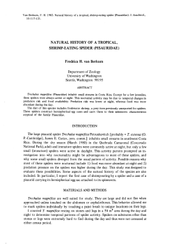 NATURAL HISTORY OF A TROPICAL , SHRIMP