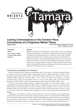 Leaving Commonplaces on the Common Place