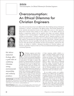 Overconsumption: An Ethical Dilemma for Christian Engineers