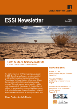 ESSI Newsletter - School of Earth and Environment