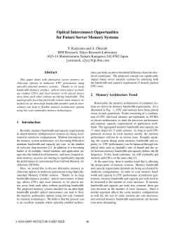 Optical Interconnect Opportunities for Future Server Memory Systems
