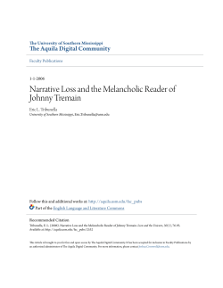 Narrative Loss and the Melancholic Reader of Johnny Tremain