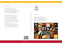 Stop bugging me! Diversity in appearance of warning coloration Titti