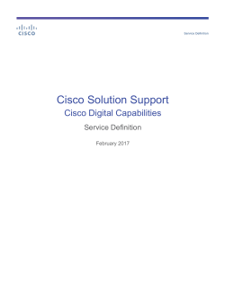 Cisco Solution Support Digital Capabilities Service Definition