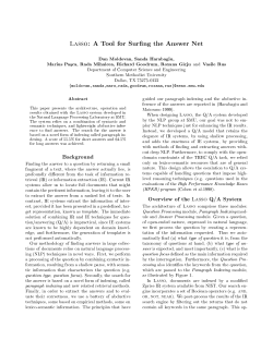 Lasso: A Tool for Surfing the Answer Net