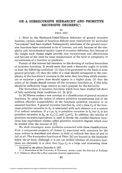 on a subrecursive hierarchy and primitive recursive degrees