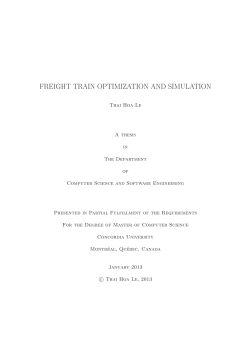 freight train optimization and simulation