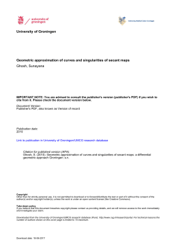 University of Groningen Geometric approximation of curves