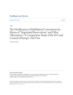 The Modification of Multilateral Conventions by Means of
