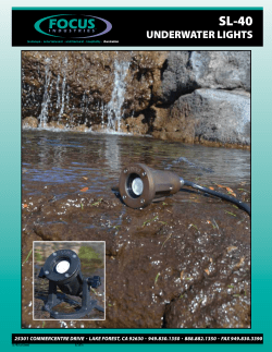 UNDERWATER LIGHTS - Focus Industries