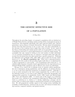THE GENETIC EFFECTIVE SIZE OF A POPULATION