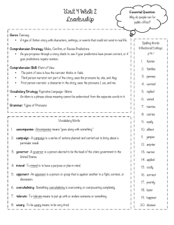 Unit 4 Week 2 Leadership