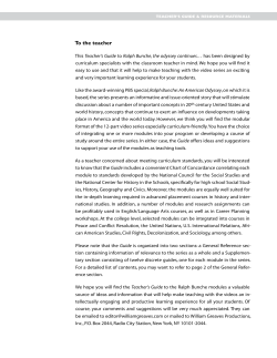 Complete 204-page Guide - Ralph J. Bunche, An American Odyssey