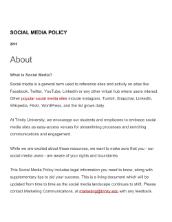 Social Media Policy - 2015 - Google Docs - Quick Links