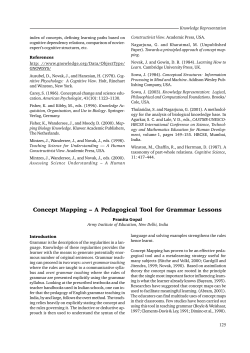 Concept Mapping &ndash; A Pedagogical Tool for Grammar Lessons