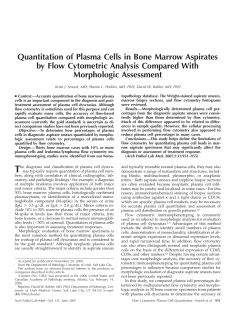 Quantitation of Plasma Cells in Bone Marrow Aspirates by Flow
