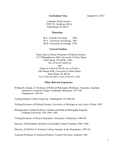 Curriculum Vitae - University of Notre Dame