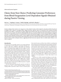 Choice from Non-Choice - Journal of Neuroscience