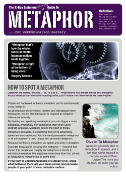 how to spot a metaphor