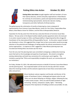 Putting Ethics into Action