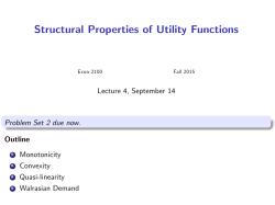 Structural Properties of Utility Functions