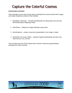 AstroCreative Activities These activities can be used to help visitors