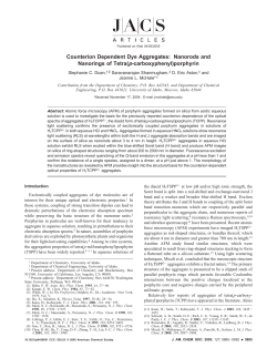 Counterion Dependent Dye Aggregates