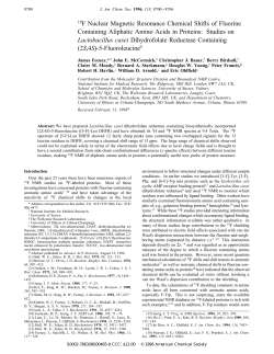 19F Nuclear Magnetic Resonance Chemical Shifts of Fluorine