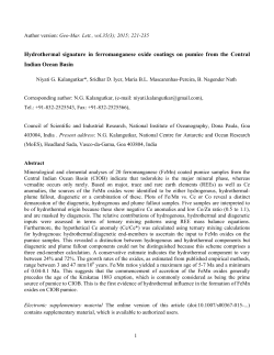 Hydrothermal signature in ferromanganese oxide