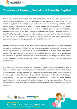 Theories of Human, Social and Identity Capital