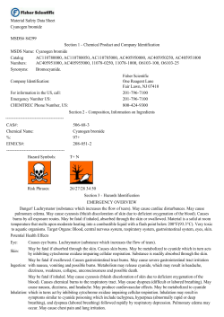 Material Safety Data Sheet Cyanogen bromide MSDS# 84299