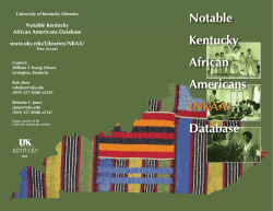 NKAA Brochure - Notable Kentucky African Americans Database