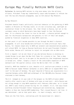 Europe May Finally Rethink NATO Costs