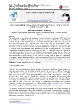 consumer price index and economic growth: a case study of