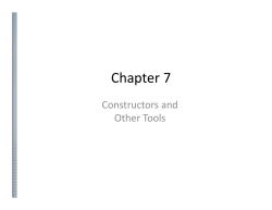 Lec08a-Constructors and Other Tools