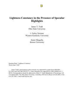 One of the most remarkable aspects of human perception is the